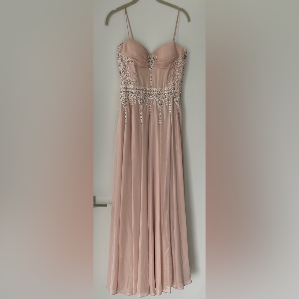Mignon beaded rose gown